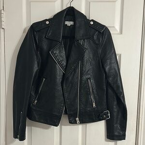 Topshop Black Leather Jacket